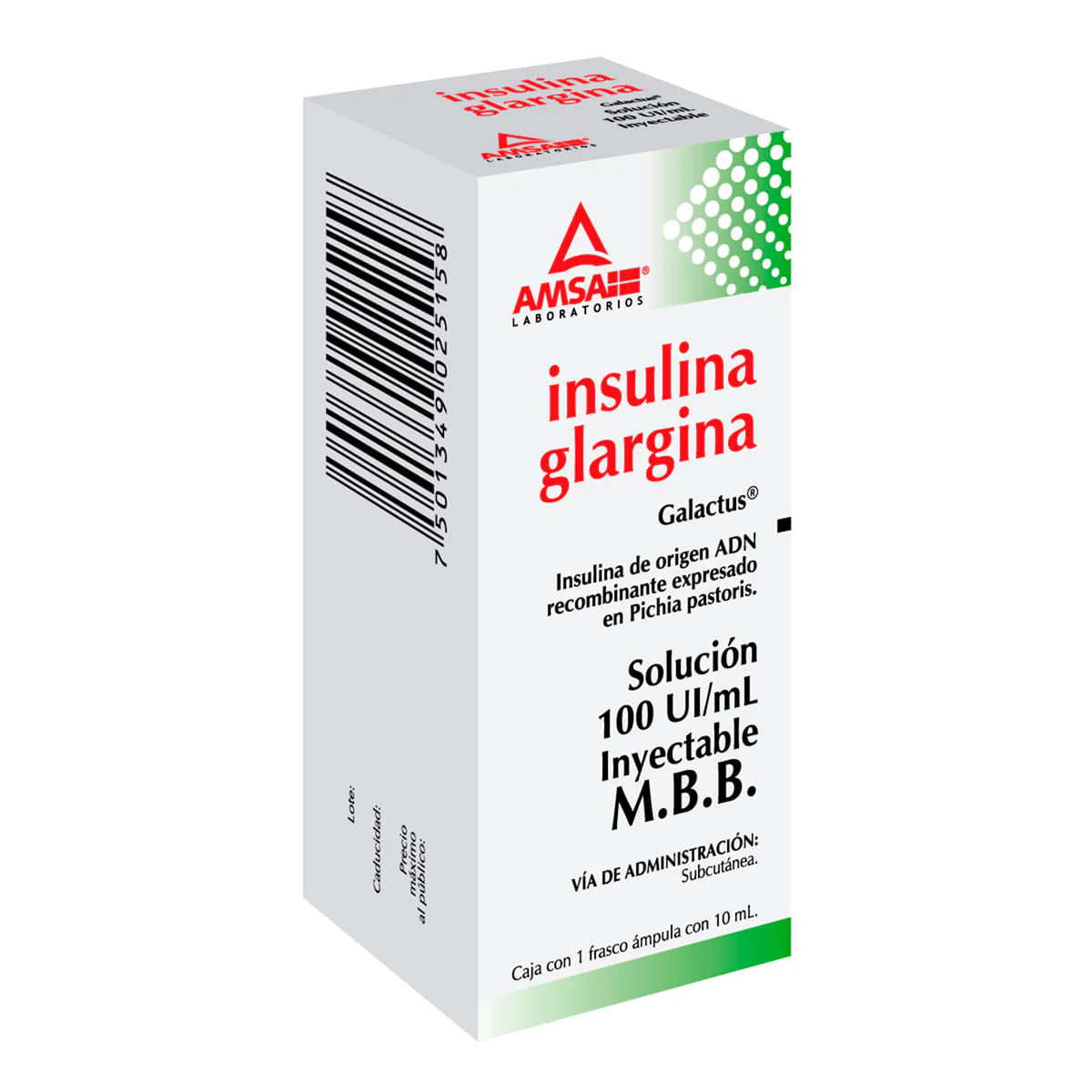 Insu Glar 100ui Fco Inyc/10ml